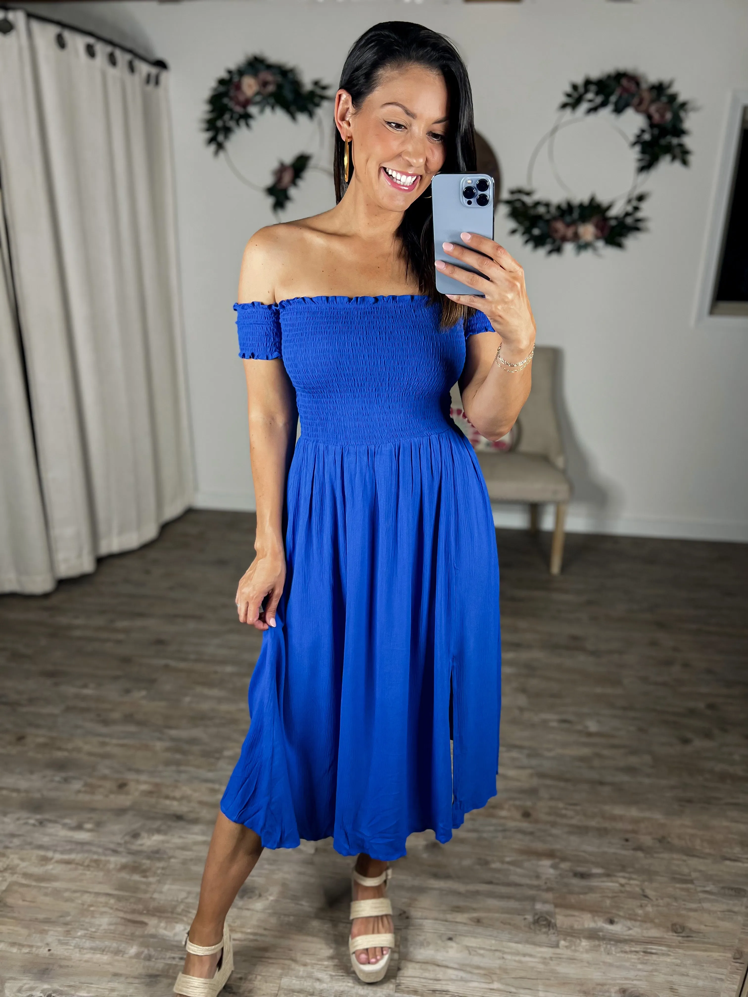 Vacation Destination Dress (Royal Blue)