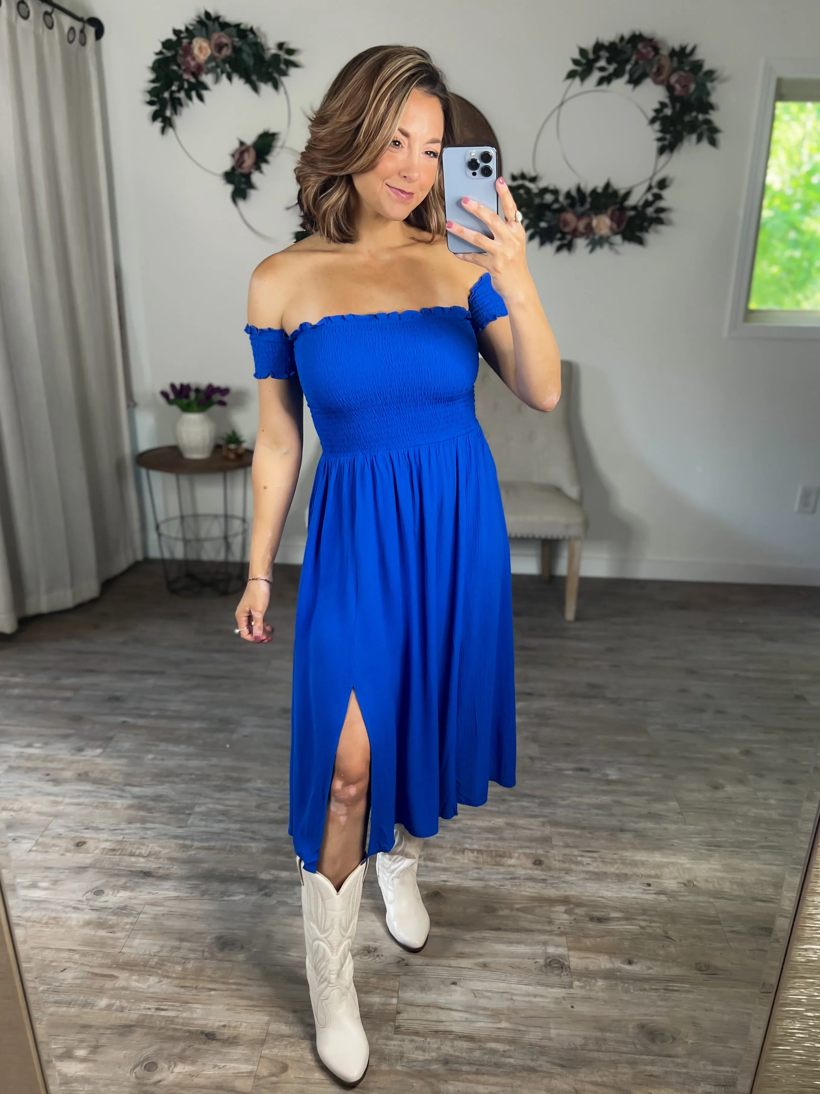 Vacation Destination Dress (Royal Blue)