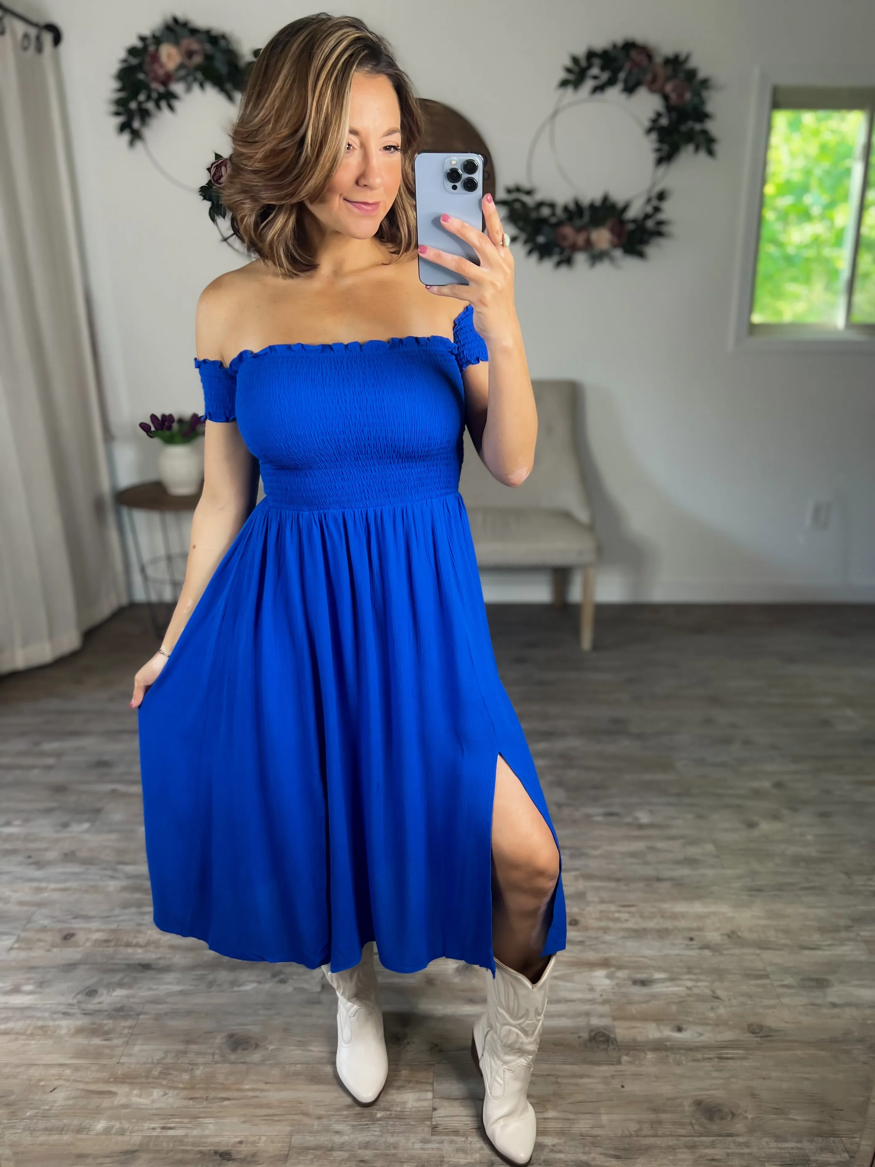 Vacation Destination Dress (Royal Blue)