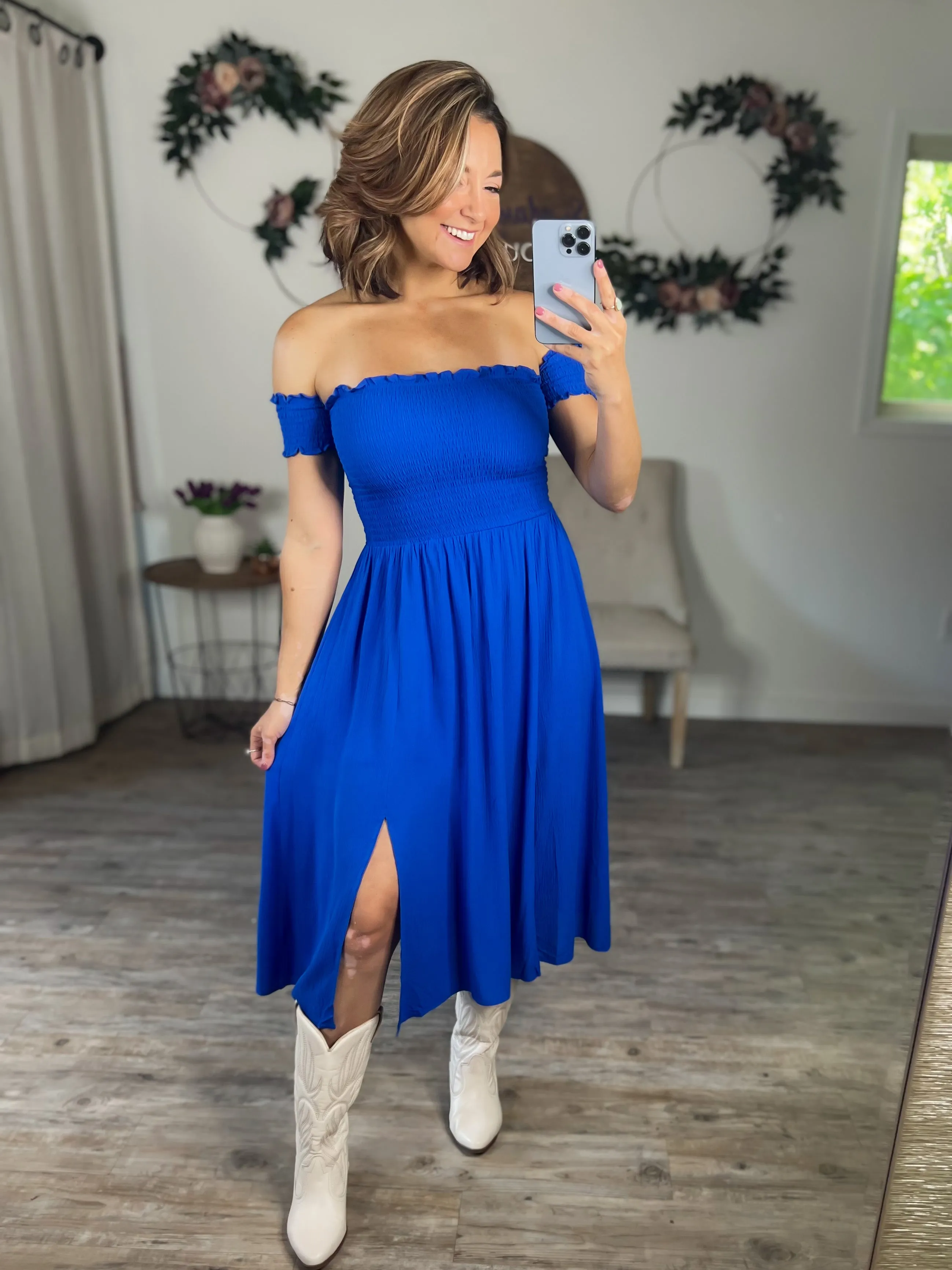 Vacation Destination Dress (Royal Blue)