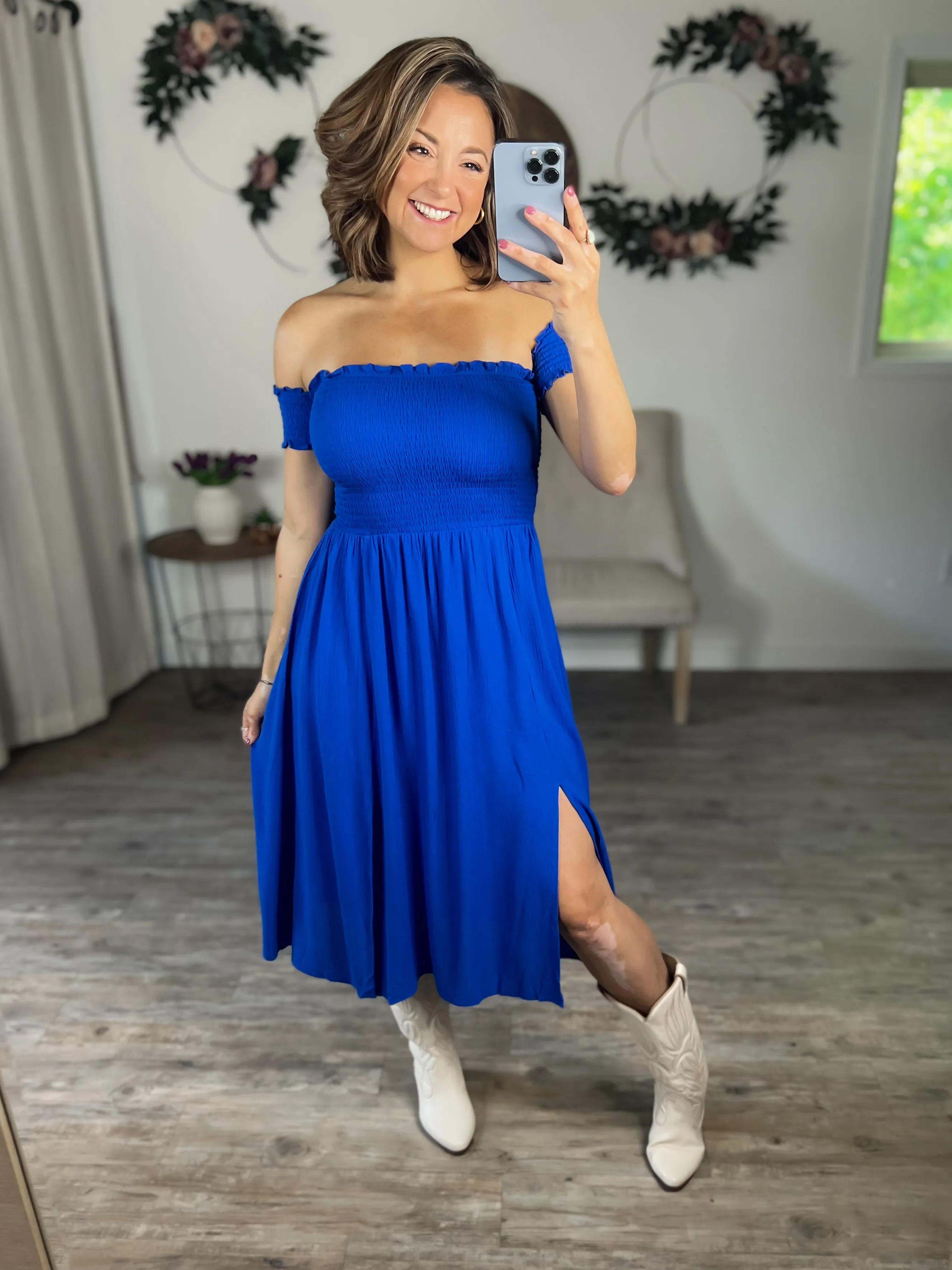 Vacation Destination Dress (Royal Blue)