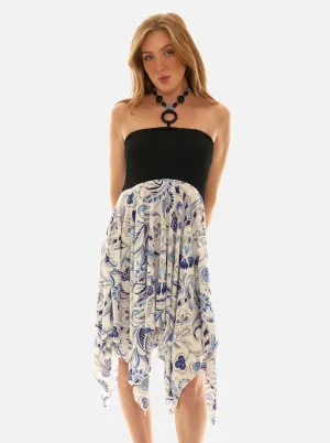 Vibrant Floral Paisley Print Sleeveless Dress