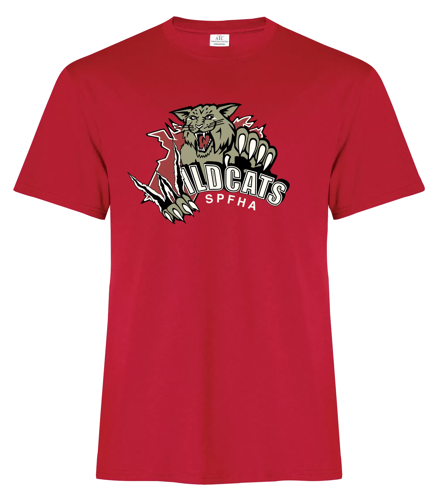 Wildcats SPFHA Adult Cotton T-Shirt with Printed Logo