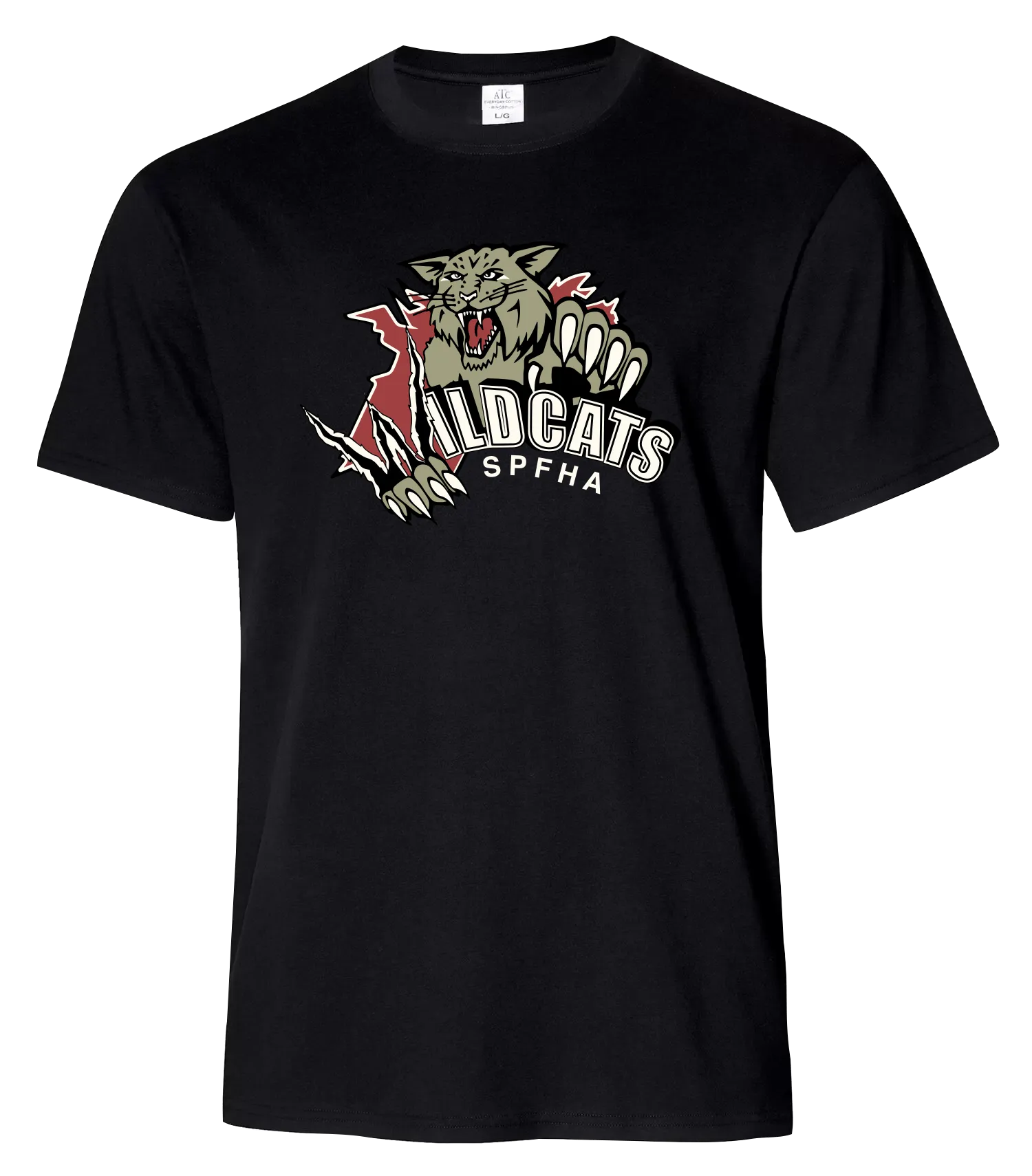 Wildcats SPFHA Adult Cotton T-Shirt with Printed Logo